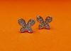 Image de « Papillon » ensemble de pendentif et de clous d'oreilles en argent sterling et zircones cubiques