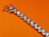 Picture of “Dashing Zirconia” tennis bracelet in sterling silver and round cubic zirconia with wave dashes