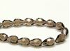 Picture of 10x7 mm, Czech faceted tear-shaped beads, diamond black, transparent