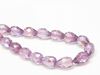 Picture of 10x7 mm, Czech faceted tear-shaped beads, transparent, amethyst  purple luster
