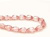 Image de 10x7 mm, perles à facettes tchèques gouttes, transparentes, lustrées rose topaze pâle