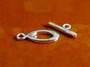Picture of 18x7 mm, toggle clasp, timeless ellipse, sterling silver
