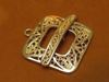 Picture of 22x22 mm, toggle clasp, filigree square, JBB findings, brass