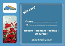 Picture of Gift Card dune beads - 30 Euros