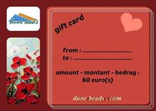 Picture of Gift Card dune beads - 60 Euros