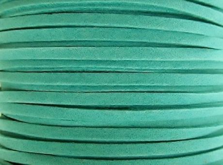 Picture of 3x1,2 mm, Ultra suede synthetic lace, turquoise green, 5 meters