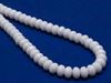 Image de 4x7 mm, perles à facettes tchèques rondelles, blanc craie, opaque