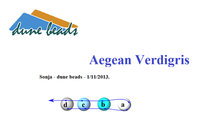 Picture of Aegean Verdigris, description ONLY, English version