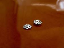 Afbeelding van 5 mm, kralenkapjes, jasmijn, sterling zilver, 5 stuks