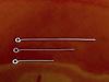 Picture of Eye pins, 1.5 inch, 24 gauge, silver-plated brass, 20 pieces