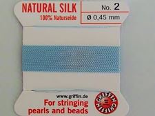 Picture of Griffin silk cord, size 2, light turquoise blue