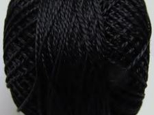 Afbeelding van Coton perlé, maat 8, zwart, glanzend, pearl cotton