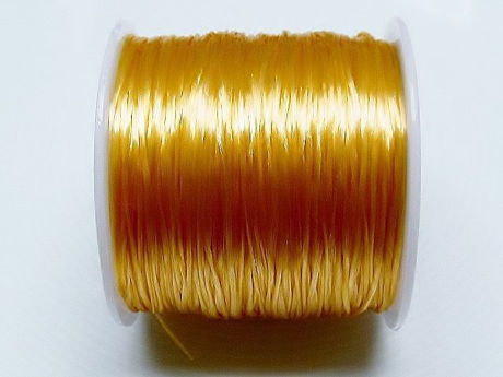 Image de Corde à bijoux élastique, 0.8 mm, jaune or, 64 mètres