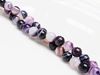 Picture of 6x6 mm, round, gemstone beads, natural striped agate, purple