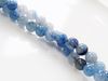 Image de 6x6 mm, perles rondes, pierres gemmes, aventurine, bleu gris, naturelle