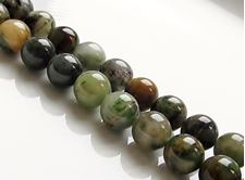 Image de 8x8 mm, perles rondes, pierres gemmes, jade chinois, vert, naturel