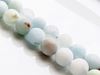 Image de 8x8 mm, perles rondes, pierres gemmes, aigue-marine multicolore, naturelle, dépolie