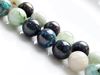 Image de 10x10 mm, perles rondes, pierres gemmes, azurite, naturelle
