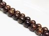 Image de 12x12 mm, perles rondes, pierres gemmes, bronzite, naturelle