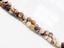 Image de 4x4 mm, perles rondes, pierres gemmes, jaspe zébré, brun, naturel, dépoli