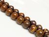 Picture of 10x10 mm, round, gemstone beads, tiger iron jasper, natural