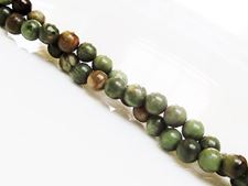 Image de 6x6 mm, perles rondes, pierres gemmes, opale commune, verte, naturelle