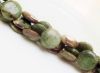 Picture of 20x20x7 mm, puffy coin, gemstone beads, common opal, green, natural