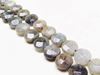 Picture of 10 mm, coin-shaped, gemstone beads, labradorite, natural, faceted