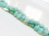 Picture of 6x6 mm, round, gemstone beads, amazonite, natural, faceted, A-grade