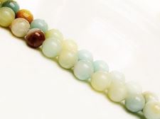 Image de 8x8 mm, perles rondes, pierres gemmes, amazonite multicolore, naturelle, qualité A