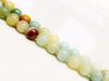 Picture of 8x8 mm, round, gemstone beads, multicolored amazonite, natural, A-grade