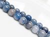 Image de 10x10 mm, perles rondes, pierres gemmes, aventurine, bleu gris, naturelle