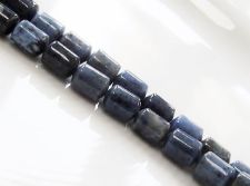Picture of 8x6 mm, drum-shaped, gemstone beads, Dumortierite, natural, A-grade