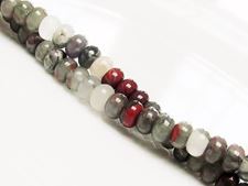 Picture of 4x6 mm, rondelle, gemstone beads, African bloodstone, natural