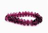 Picture of 4x7 mm, Czech faceted rondelle beads, amethyst black, translucent