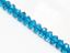 Picture of 5x8 mm, Czech faceted rondelle beads, deep sky blue, transparent