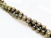 Picture of 6x6 mm, round, gemstone beads, pyrite, A-grade