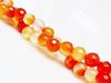 Picture of 6x6 mm, round, gemstone beads, carnelian, natural, faceted