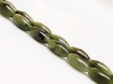Picture of 12x6 mm, rice, gemstone beads, Canadian jade, nephrite, natural