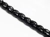 Picture of 12x8 mm, rice, gemstone beads, onyx, black, A-grade, faceted