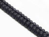 Picture of 5x8 mm, rondelle, gemstone beads, onyx, black, frosted
