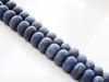 Picture of 4x6 mm, rondelle, gemstone beads, lapis lazuli, frosted