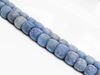 Picture of 8x10 mm, drum-shaped, gemstone beads, lapis lazuli, frosted