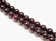 Picture of 10x10 mm, round, gemstone beads, garnet, natural, A-grade