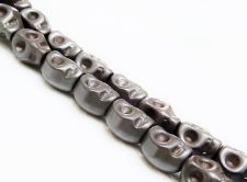Picture of 10x8 mm, skull, gemstone beads, hematite, frosted