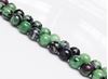 Picture of 8x8 mm, round, gemstone beads, Ruby-Zoisite, natural, AA-grade