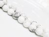Image de 12x12 mm, perles rondes, pierres gemmes, howlite, blanche, naturelle