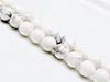 Picture of 8x8 mm, round, gemstone beads, howlite, white, natural