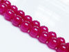 Picture of 10x10 mm, round, gemstone beads, jade, fuchsia pink, A-grade