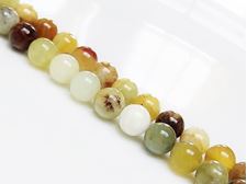 Image de 8x8 mm, perles rondes, pierres gemmes, jade Xiu, naturel, qualité A